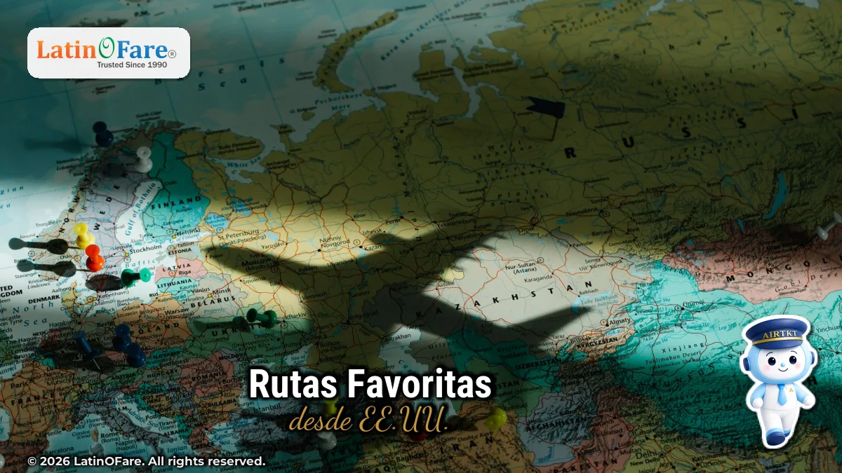 Mejores rutas para vuelos de última hora desde EE.UU.