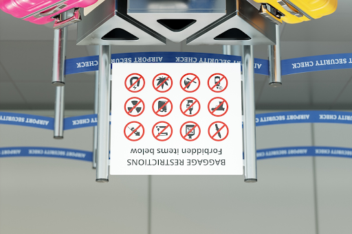 Something that is not permitted on a plane