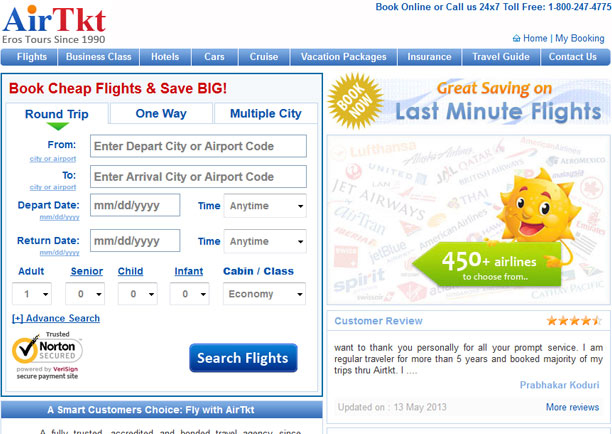 Major redesigned version of AirTkt.com launched (2013)