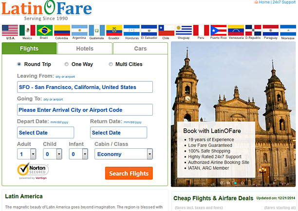 Major redesigned version of LatinOFare.com launched (2014)